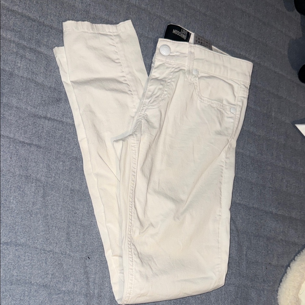 Love Moschino 5 pocket white Skinny Pants